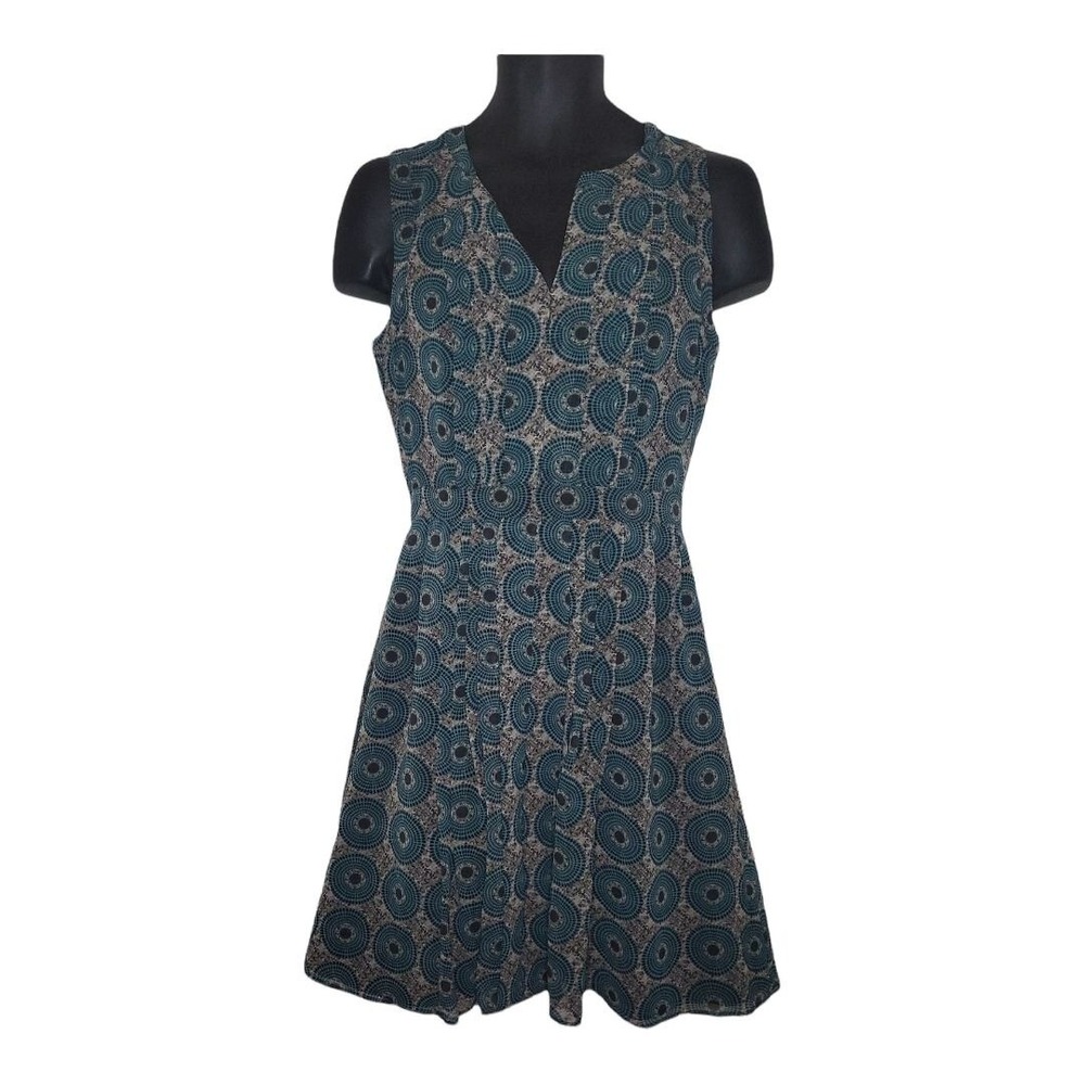 Halogen Sheath Dress Women Sz M Mini Sleeveless Mini Geometric Print‎ Boho